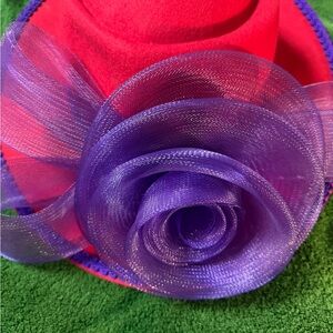 Elegant Purple and Red Women's Hat